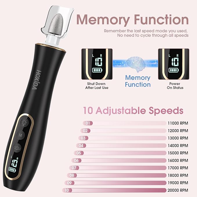 Electric Nail Drill, Professional Manicure Pedicure Kit, Cordless Electric Nail - Image 5