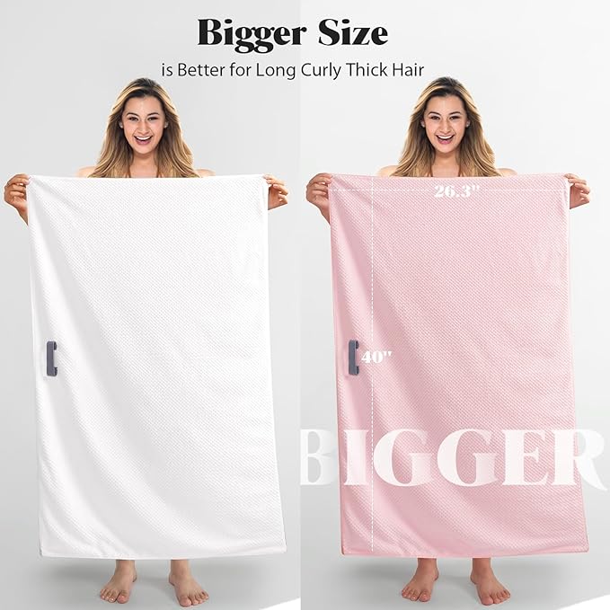 MABAO 2 Pack Microfiber Hair Towel Wrap - Image 2