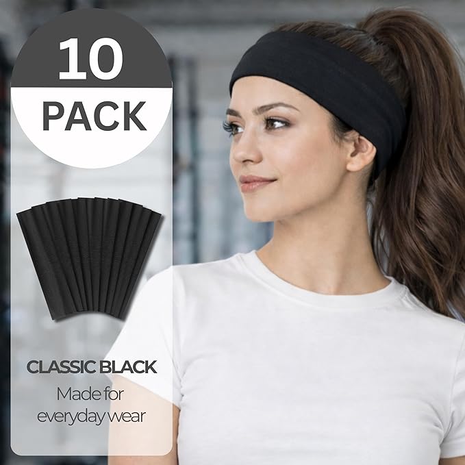 Styla Hair Headbands for Women Stretch Fashion Head Bands 10 Pack Non-Slip Head - Image 2