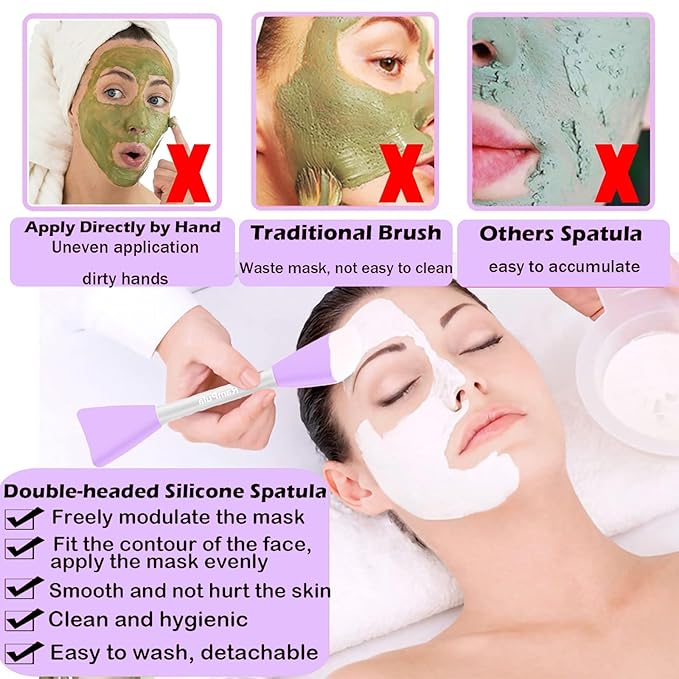 Rampula Jelly Brush For Face Mask, Silicone Facial Mud Mask Brush, Hairless - Image 2