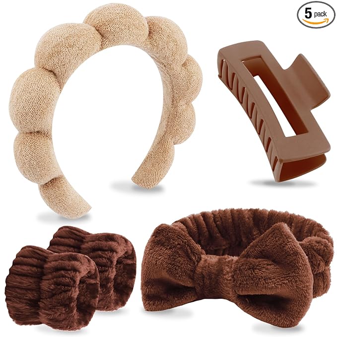 VELSCRUN Spa Headbands for Wash Face, Makeup Headband, Facial Skincare Headbands by VELSCRUN