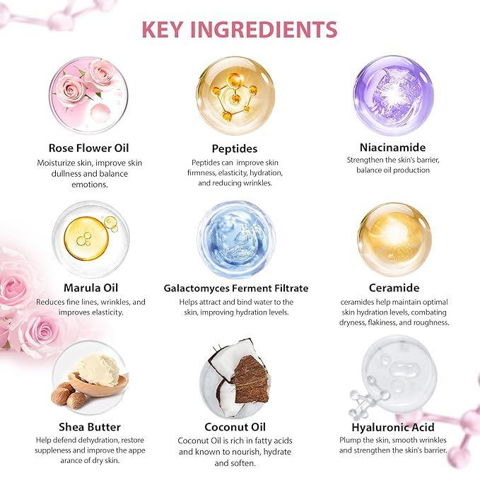 25 Pcs Mother's Day Gift, Rose Bath & Body Gift Basket Set - Image 9