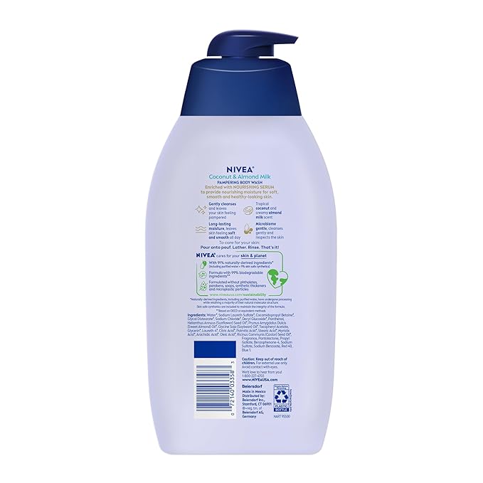 NIVEA Pampering Coconut and Almond Milk Body Wash - Image 13
