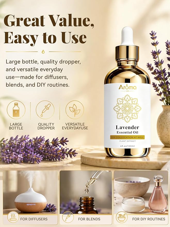 100% Pure Lavender Essential Oil 4 fl oz - Image 4