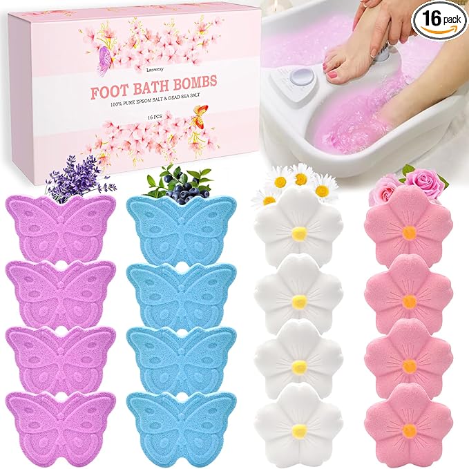 Bath Foot Bombs, 16 Pack Foot Soak by Lanwexy