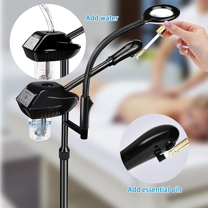 Professional Facial Steamer on Wheels, 2-in-1 Facial Steamers - Image 6
