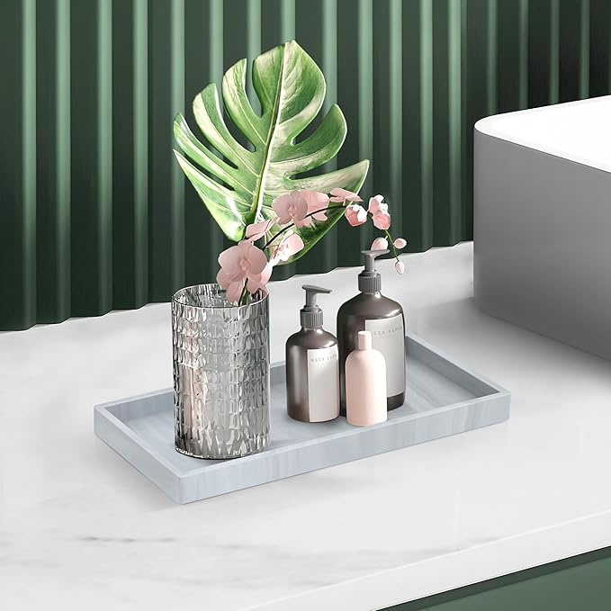 Bathroom Counter Tray, EG-SIPRO High-Grade Thickened Silicone Bathroom Vanity - Image 6