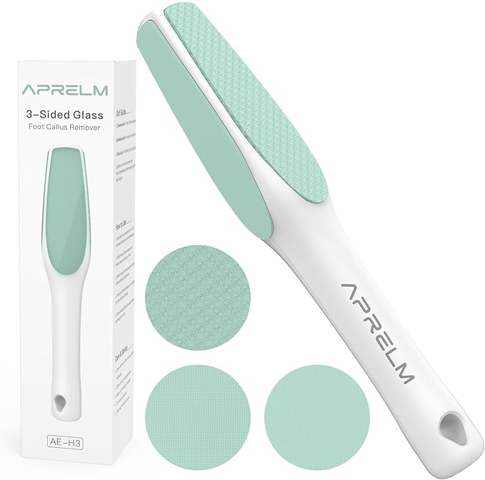APRELM 3-Sided Nano Glass Foot File, 3-in-1 Coarse/Medium/Fine Foot Callus by APRELM