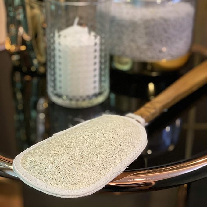 FAAY 17 Inch Natural Exfoliating Loofah Back Scrubber On a Stick - Image 5