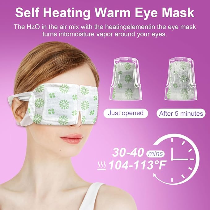 10 Packs Steam Eye Mask, Lavender Steam Eye Masks Disposable, Self-Heating - Image 5