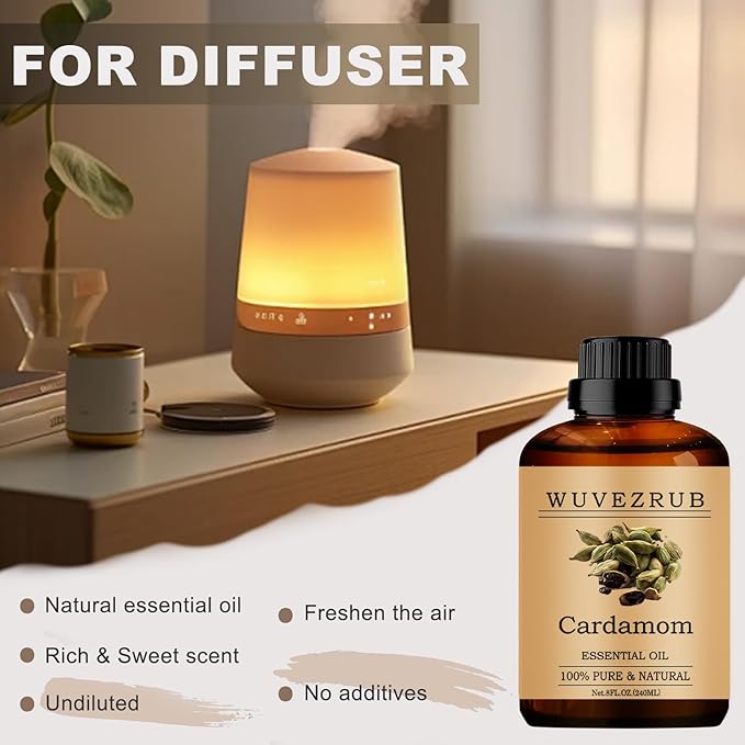 Cardamom Essential Oils, 240ML Pure and Natural Essential Oil - Image 5