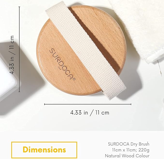 SURDOCA Dry Brush, Body Exfoliating Scrubber, Massage Brushes - Image 5