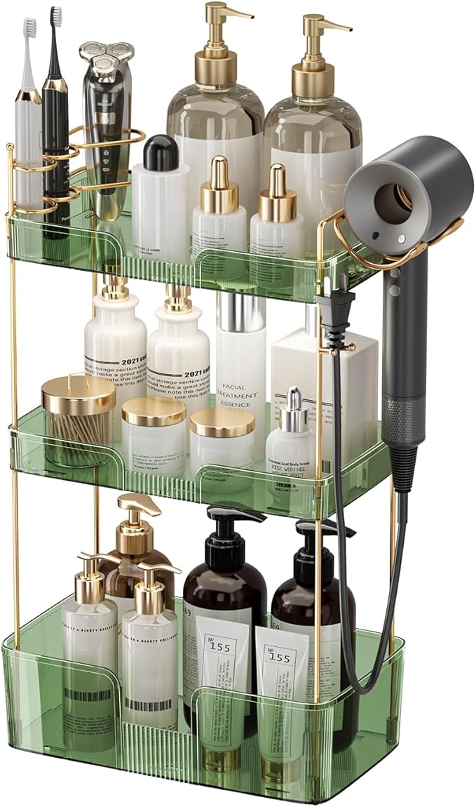 Akinbas 3 Tier Bathroom Organizer Countertop Makeup Perfume Tray Skincare by AKINBAS