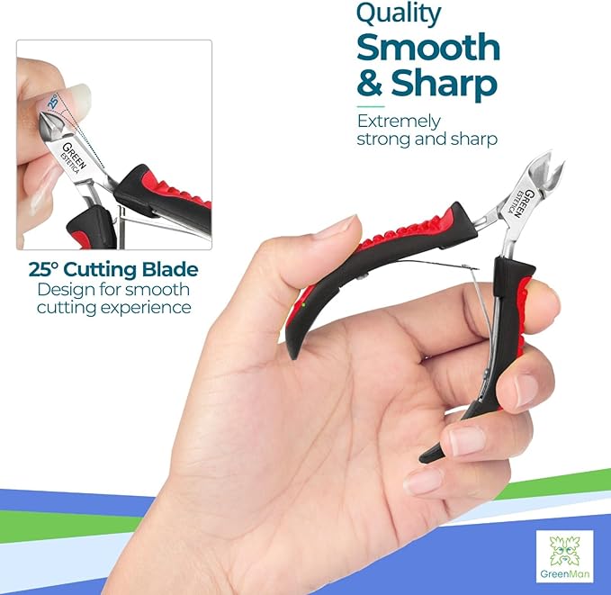 Cuticle Trimmer with Non-Slip Grip Handle Professional Stainless Steel Cuticle - Image 6