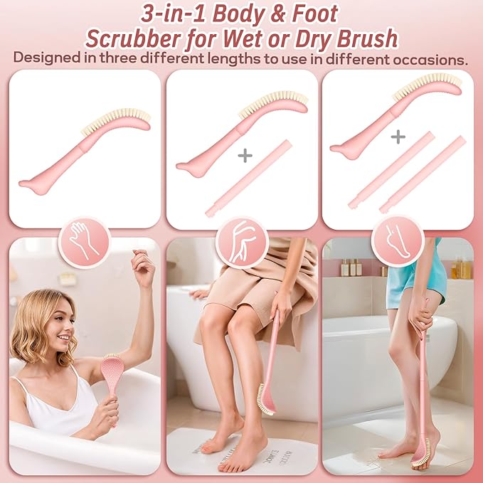 Foot Brush/Foot File/Silicone Body Scrubber Set, 3-in-1 Foot Scrubber - Image 3
