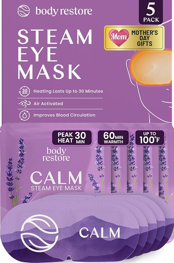 Body Restore Heated Eye Mask for Dry Eyes 5 Pack – Mothers Day Gifts for Mom by BodyRestore