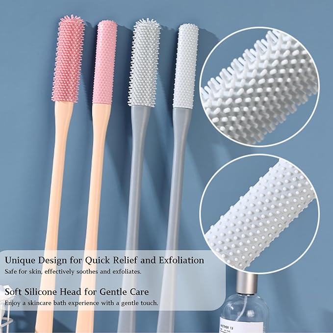 Toe Cleaning Brush with 15.7" Long Handle, Foot Scrubber in Shower, No Bending - Image 5