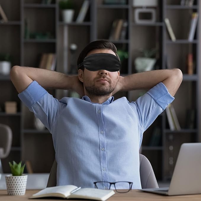 2Pack Silk Sleep Mask, IEKEODI Eye Mask - Image 7