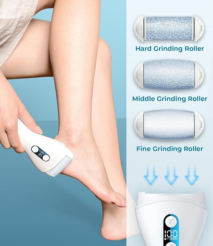 Electric Callus Remover for feet, Rechargeable Foot File Electronic Pedicure - Image 3