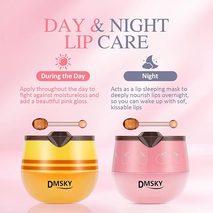 DMSKY 12 PCS Bee Lip Balm Lip Mask Honey Pot, Propolis Sleeping Lip Mask - Image 5