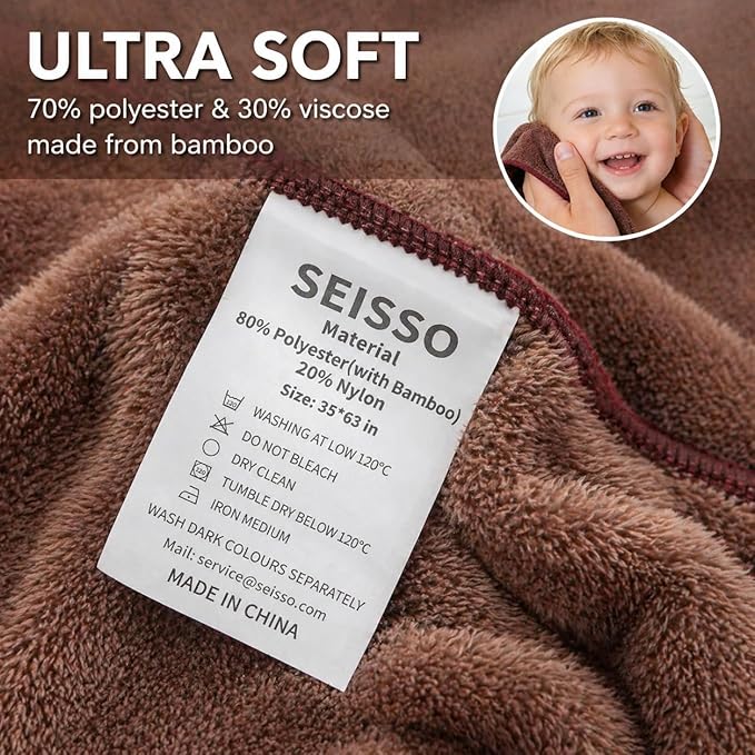 SEISSO 4 Pack Extra Large Bath Towels 63"x35", Bath Sheets - Image 5