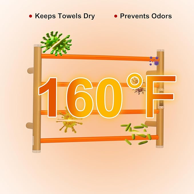 Electric Towel Warmer Rack, Heating Towel Warmer, Timer & Temperature Control - Image 4