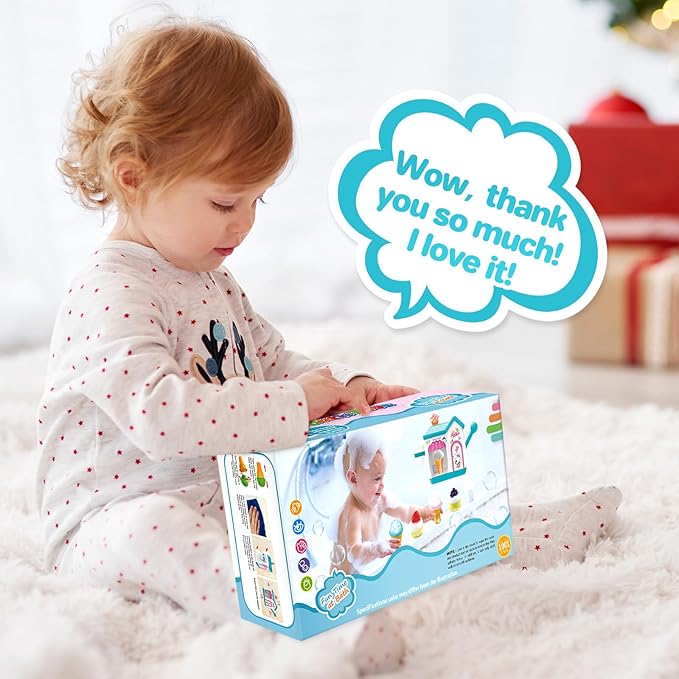 Gretex Toddler Bath Toys for 3 4 5 6 7 8 Years Old Girls, Bubble Ice Cream - Image 9