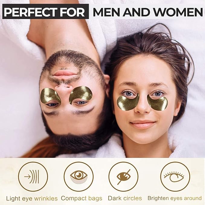Under Eye Patches, Eye Mask Black Pearl, Puffy Eyes Dark Circles Brighten - Image 5