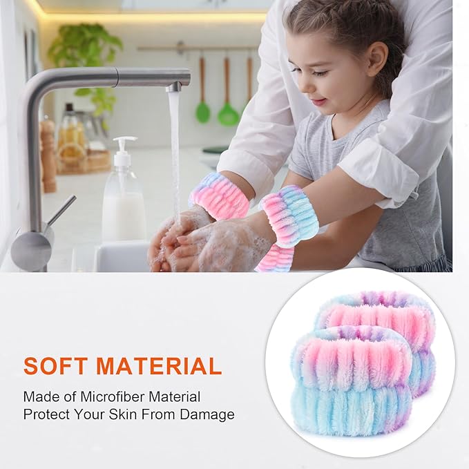 8pcs Wrist Bands for Washing Face Wash Wristbands Wrist Towels Arm Bands for - Image 6