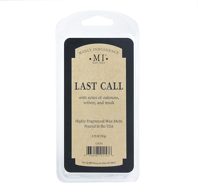 Manly Indulgence Last Call Scented Wax Melts, Wax Melt Warmer Cubes, Long - Image 4