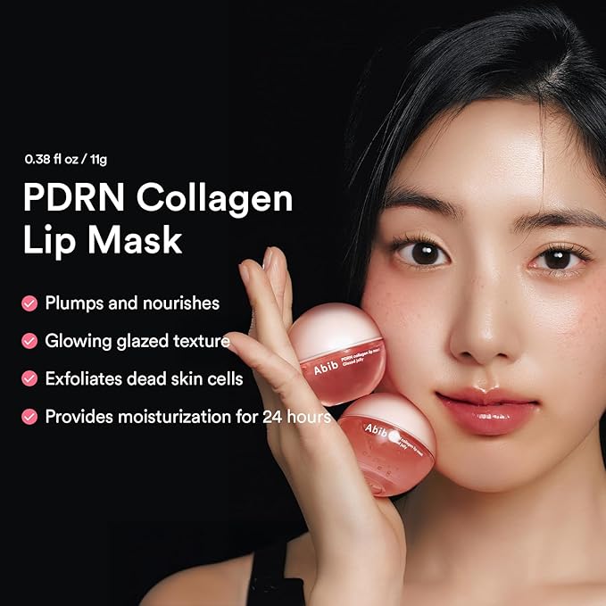Abib PDRN Collagen Lip Mask Glazed Jelly 0.38 fl oz | Korean Lip Butter Balm - Image 2