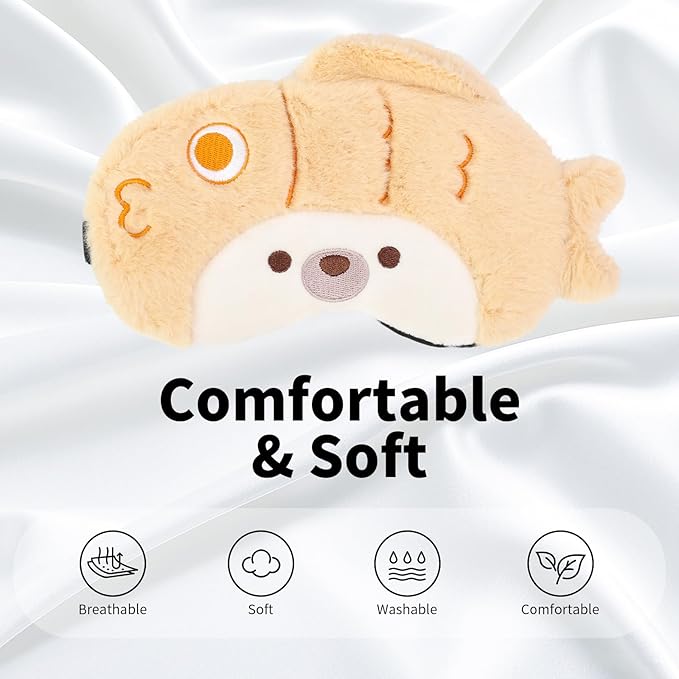 PERFECTSIGHT Sleep Eye Masks, Cute Sleep Eye Cover Lightweight Adjustable - Image 3