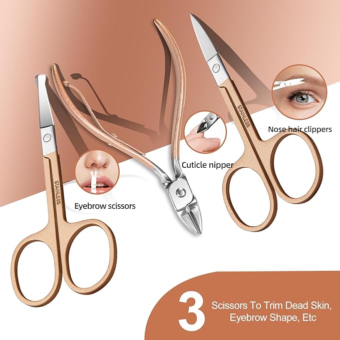 Manicure Set 30 in 1 Nail Clippers Set, Nail Manicure Kit - Image 5