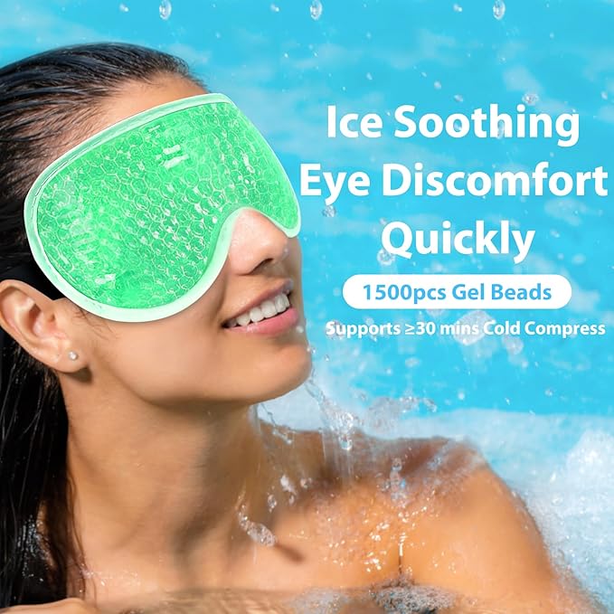 BeeVines Gel Eye Mask, 2 Pack Cooling Ice Masks - Image 5