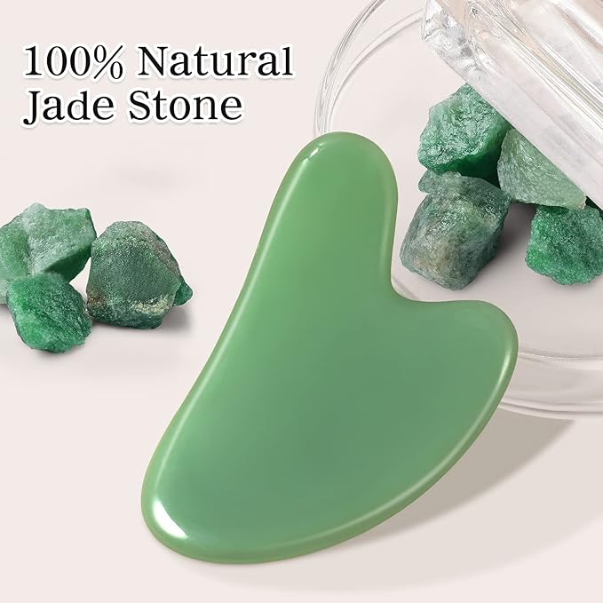 rosenice Gua Sha Facial Tools Guasha Tool Gua Sha Jade Stone Manual Massage - Image 2