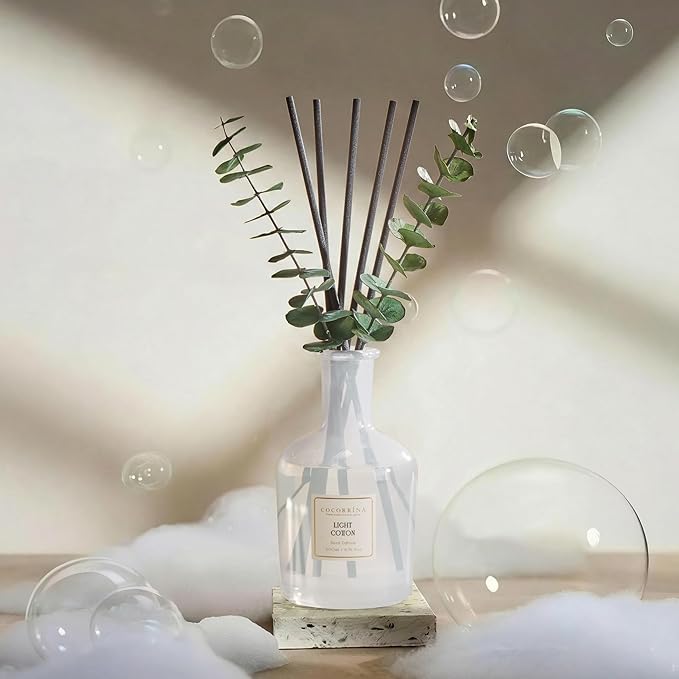 COCORRÍNA Light Cotton Reed Diffuser – 6.76 oz Essential Oil - Image 3