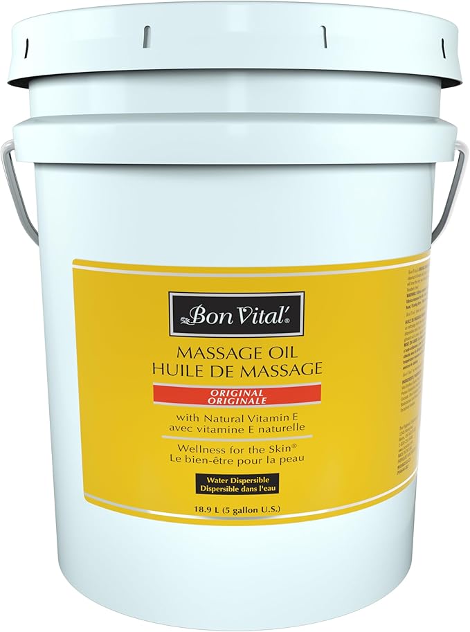 Bon Vital' Original Massage Oil, 5 Gallon Unscented Professional Massage Oil by BonVital
