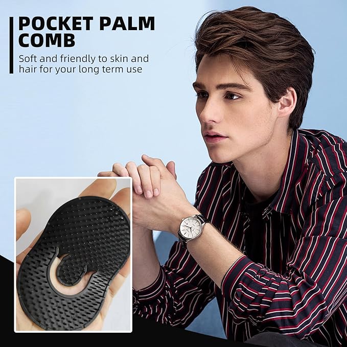 Soft 'N Style 12 Packs Pocket Palm Combs, Shampoo Comb, Massager Hair Brush Comb - Image 2