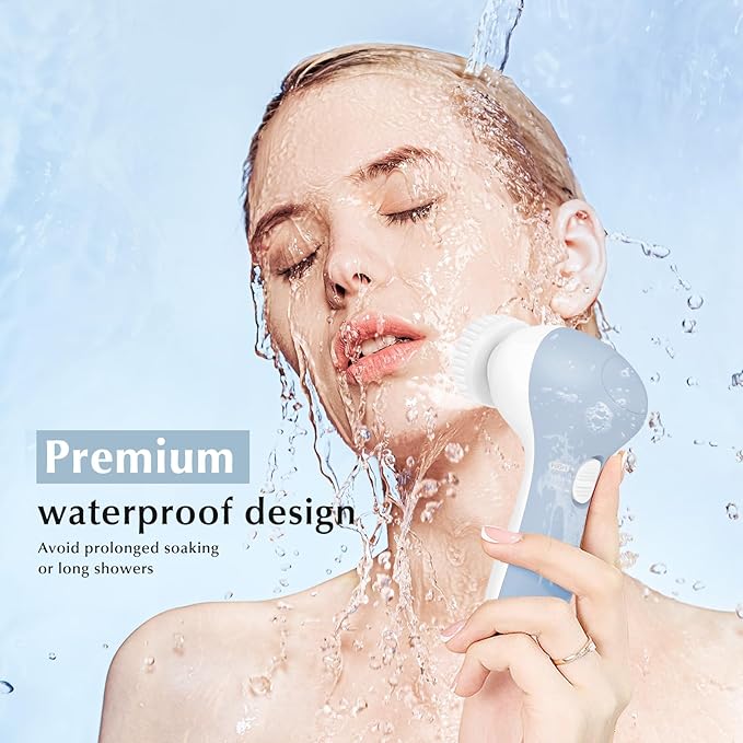 COSLUS Facial Cleansing Brush Silicone Face Scrubber: 2 in1 FBS-D Electric - Image 5