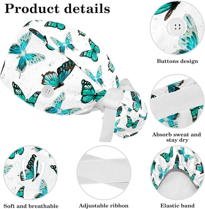Women's Working Caps with Scrunchies Tarot Pattern Background Lace-Up Hat - Image 4