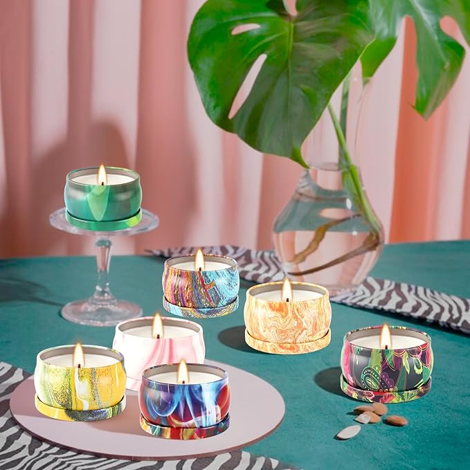 WPONSZU Scented Candles Gifts Set 24 Pack Soy Wax Travel Tin Jar Candles - Image 2