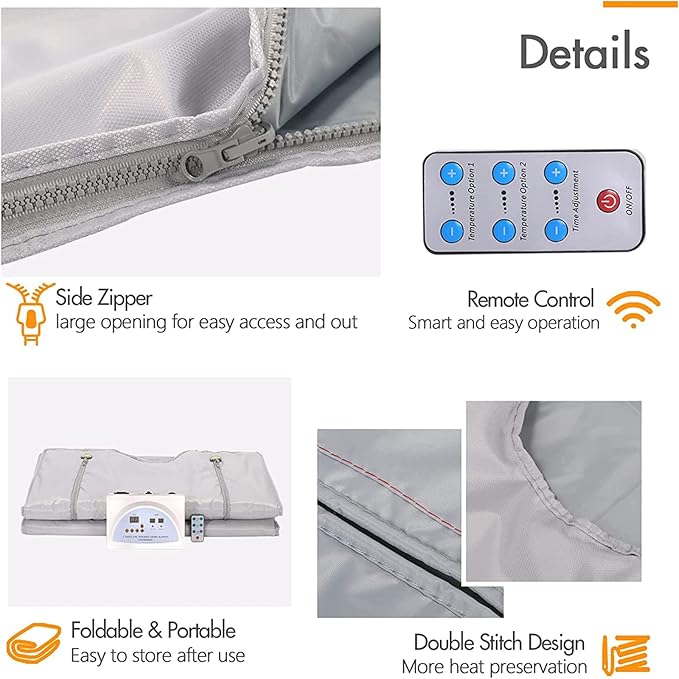 Home Sauna Blanket, Detox Slimming Heated Blanket - Image 7