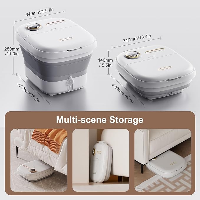 KASJ Collapsible Foot Spa with Electric Rotary and Hydro-Jet Massage, Foot Bath - Image 5