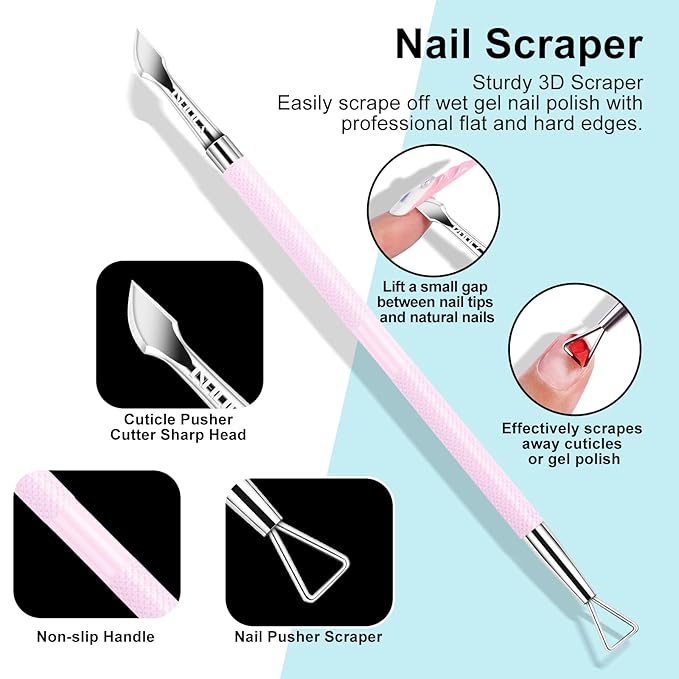 NXJ INFILILA Cuticle Remover Kit 4Pcs, Cuticle Remover Cuticle Trimmer Set - Image 5