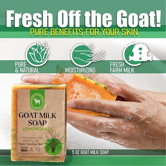 Honey Sweetie Acres Lemongrass Goat Milk Soap - Image 2