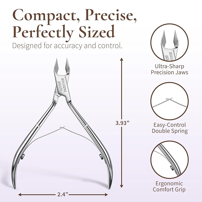 Professional Cuticle Cutter & Pusher Trimmer Manicure Tools - Image 3