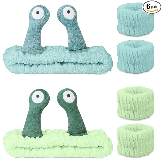 Snail Face Wash Headband Skincare & Wrist Bands by Unknown