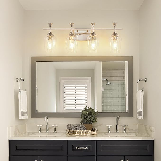 Bathroom Light Fixtures, Brushed Nickel Vanity Lights - Image 2
