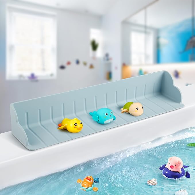 Bathtub Splash Guard for Tub, Silicone Bathtub Caddy Tray by Unknown