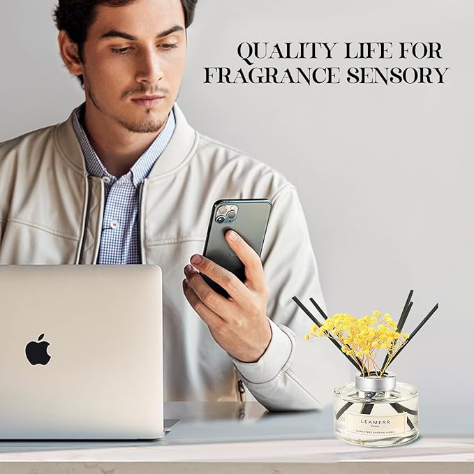 Reed Diffuser Sets Home Fragrance Essential Oil Diffuser Freesia Scent- 7 oz - Image 7